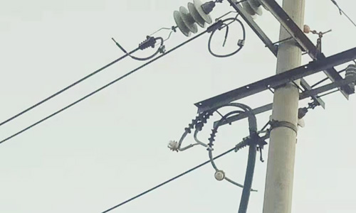 東史線鎮(zhèn)政府支線42號桿帶電接火完成