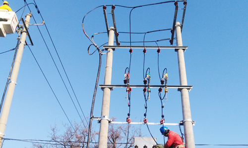 10千伏麻灣線41號桿帶電拆火，打火