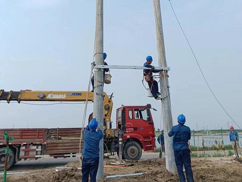 2024年7月11日，東營市河口區(qū)10kV五頃線，113號小微新上電工程