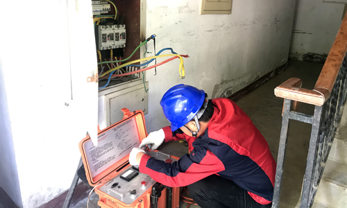 2020年6月5日,新新家園25#樓電纜故障檢測、維修