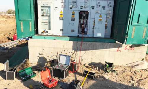 2020年10月24日，北二路103環(huán)網(wǎng)柜電纜故障檢測