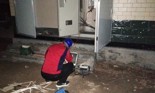 2020年11月20日  天籟華都幼兒園配電工程交接試驗。