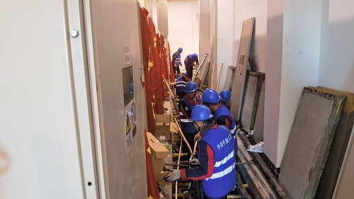 2025年3月18日，110kV河口變電站電纜改造工作現(xiàn)場(chǎng)